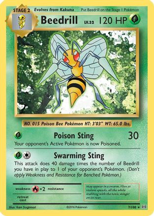 Beedrill (7/108) [XY: Evolutions] Reverse Holofoil