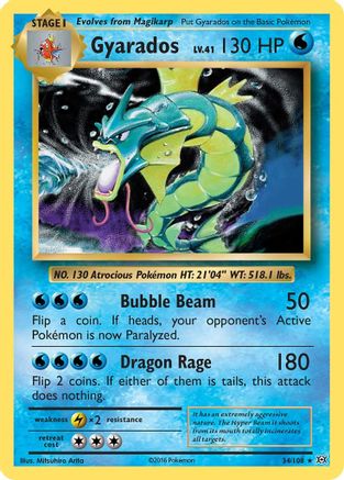 Gyarados (34/108) [XY: Evolutions] Reverse Holofoil