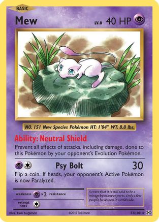 Mew (53/108) [XY: Evolutions] Reverse Holofoil