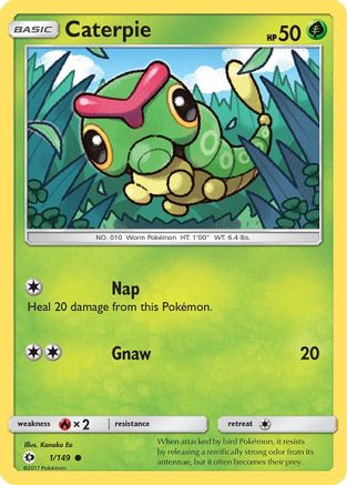 Caterpie (1/149) [Sun & Moon: Base Set] Reverse Holofoil