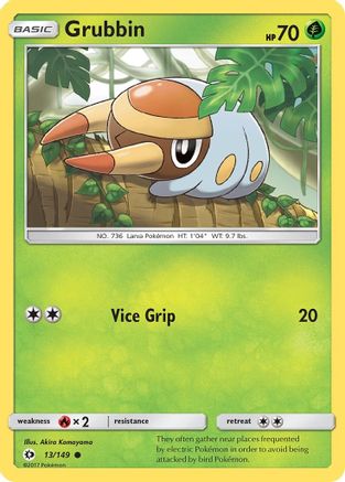 Grubbin (13/149) [Sun & Moon: Base Set] Reverse Holofoil