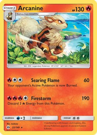 Arcanine (22/149) [Sun & Moon: Base Set] Reverse Holofoil