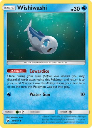 Wishiwashi (44/149) [Sun & Moon: Base Set] Reverse Holofoil