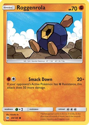 Roggenrola (69/149) [Sun & Moon: Base Set] Reverse Holofoil
