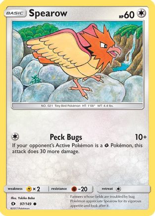 Spearow (97/149) [Sun & Moon: Base Set] Reverse Holofoil