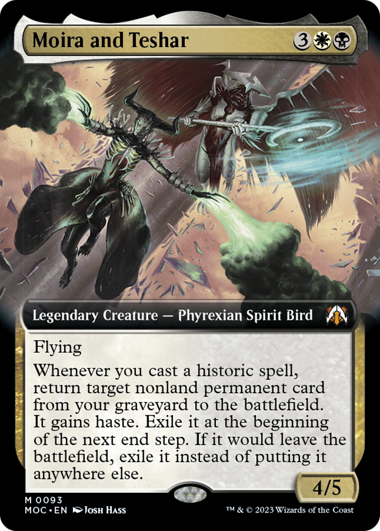 Moira and Teshar (Extended Art) [March of the Machine Commander] Foil