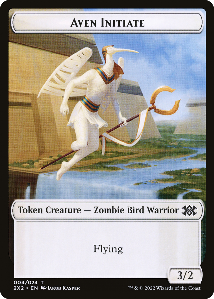 Aven Initiate  [Double Masters 2022 Tokens] Foil