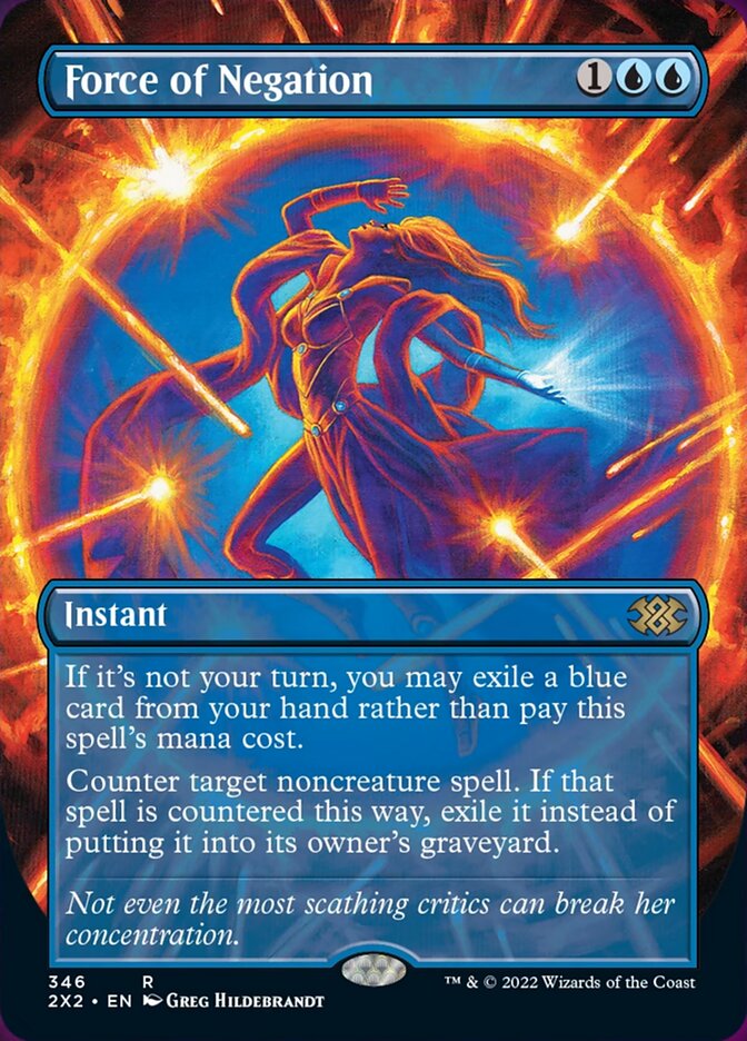 Force of Negation (Borderless Alternate Art) [Double Masters 2022] Foil