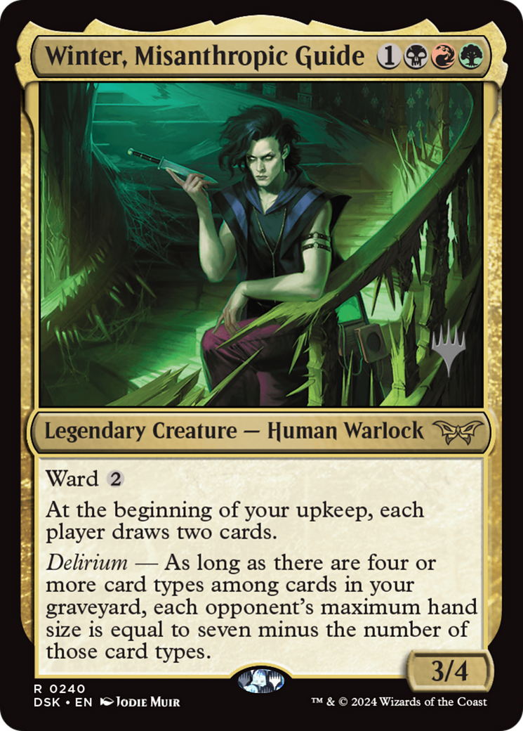 Winter, Misanthropic Guide (Promo Pack) [Duskmourn: House of Horror Promos] Foil