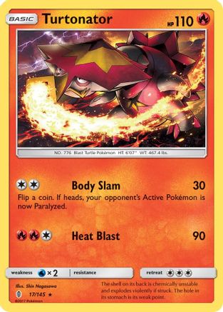 Turtonator (17/145) [Sun & Moon: Guardians Rising] Reverse Holofoil