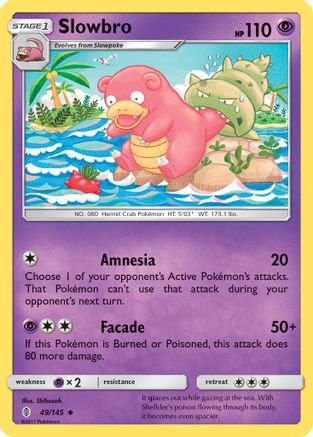 Slowbro (49/145) [Sun & Moon: Guardians Rising] Reverse Holofoil