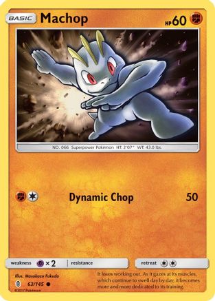 Machop (63/145) [Sun & Moon: Guardians Rising] Reverse Holofoil