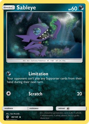Sableye (80/145) [Sun & Moon: Guardians Rising] Reverse Holofoil