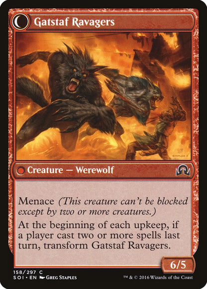 Gatstaf Arsonists // Gatstaf Ravagers [Shadows over Innistrad] Foil