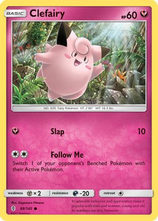 Clefairy (88/145) [Sun & Moon: Guardians Rising] Reverse Holofoil