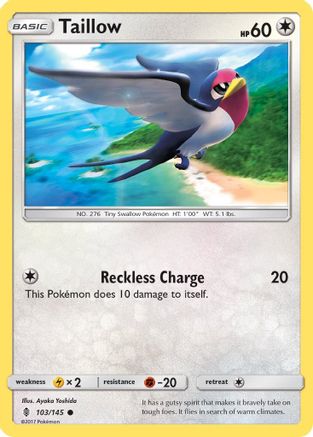 Taillow (103/145) [Sun & Moon: Guardians Rising] Reverse Holofoil