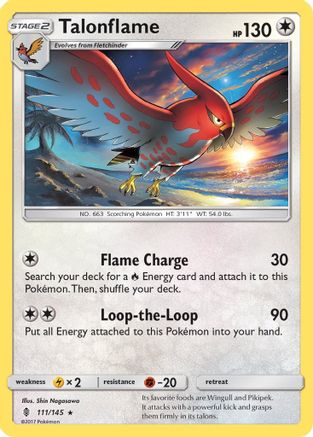 Talonflame (111/145) [Sun & Moon: Guardians Rising] Reverse Holofoil