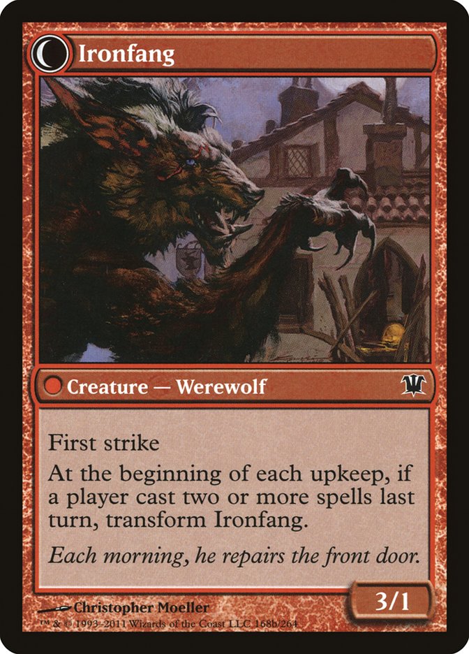 Village Ironsmith // Ironfang [Innistrad] Foil