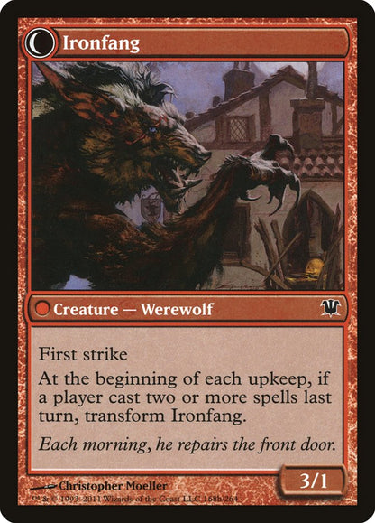 Village Ironsmith // Ironfang [Innistrad] Foil