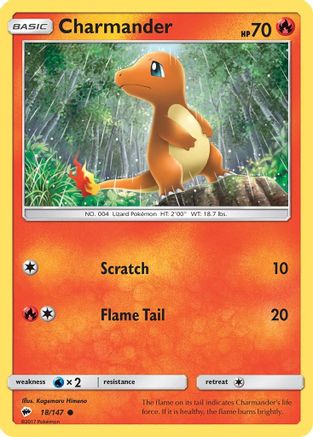 Charmander (18/147) [Sun & Moon: Burning Shadows] Reverse Holofoil