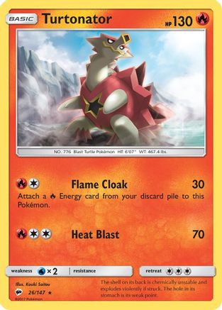 Turtonator (26/147) [Sun & Moon: Burning Shadows] Reverse Holofoil