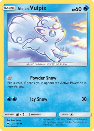Alolan Vulpix (27/147) [Sun & Moon: Burning Shadows] Reverse Holofoil
