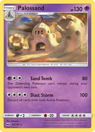 Palossand (62/147) [Sun & Moon: Burning Shadows] Reverse Holofoil
