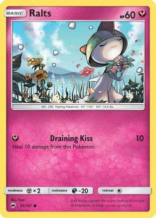 Ralts (91/147) [Sun & Moon: Burning Shadows] Reverse Holofoil