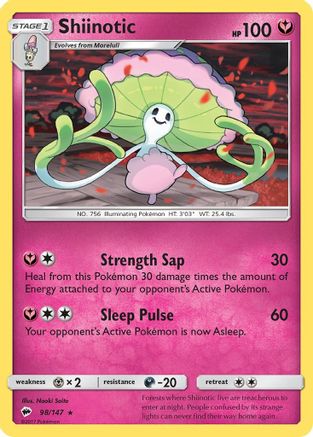 Shiinotic (98/147) [Sun & Moon: Burning Shadows] Reverse Holofoil