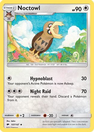 Noctowl (107/147) [Sun & Moon: Burning Shadows] Reverse Holofoil
