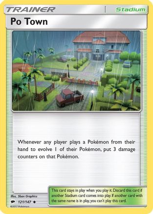 Po Town (121/147) [Sun & Moon: Burning Shadows] Reverse Holofoil