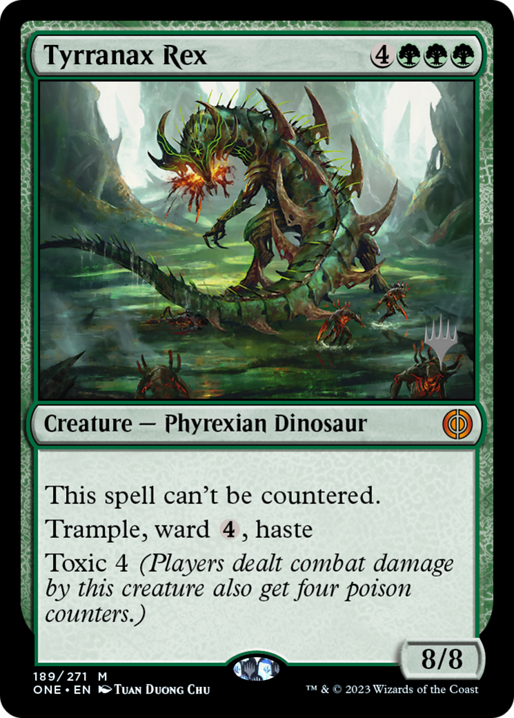 Tyrranax Rex (Promo Pack) [Phyrexia: All Will Be One Promos] Foil
