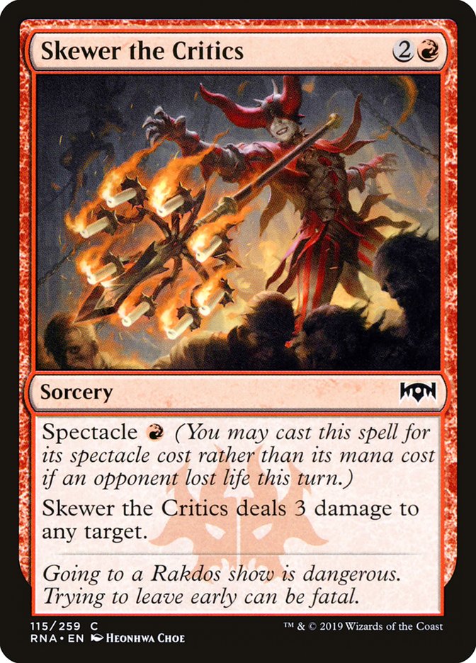 Skewer the Critics [Ravnica Allegiance] Foil