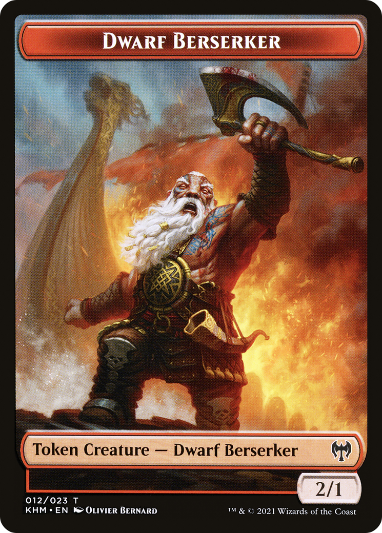 Dwarf Berserker  [Kaldheim Tokens] Foil