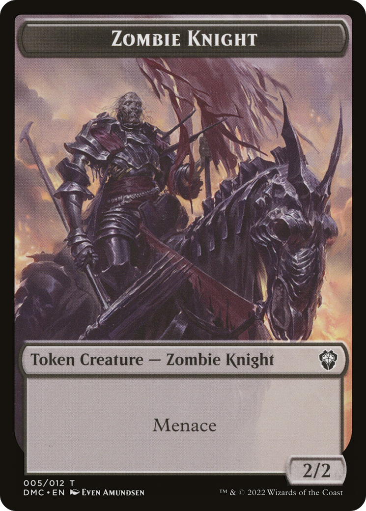 Zombie Knight  [Dominaria United Commander Tokens] Foil