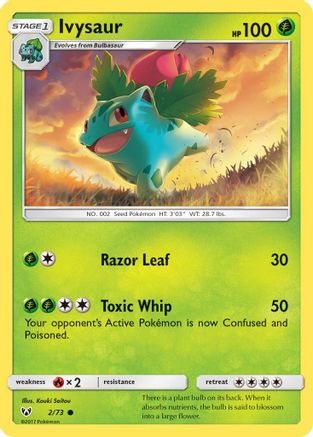 Ivysaur (2/73) [Sun & Moon: Shining Legends] Reverse Holofoil