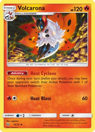 Volcarona (13/73) [Sun & Moon: Shining Legends] Reverse Holofoil