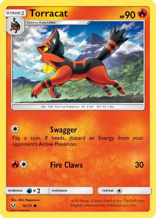 Torracat (16/73) [Sun & Moon: Shining Legends] Reverse Holofoil