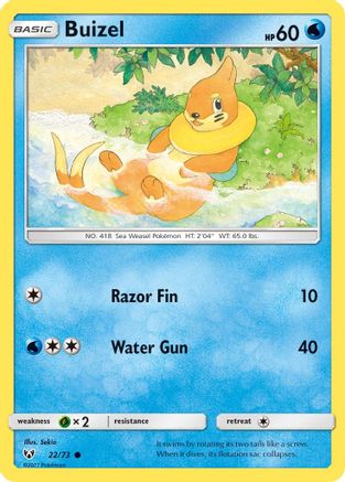Buizel (22/73) [Sun & Moon: Shining Legends] Reverse Holofoil