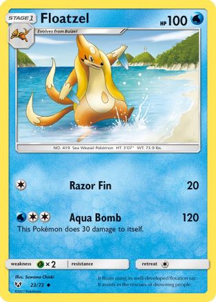 Floatzel (23/73) [Sun & Moon: Shining Legends] Reverse Holofoil