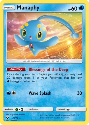 Manaphy (25/73) [Sun & Moon: Shining Legends] Reverse Holofoil