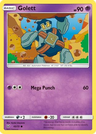 Golett (43/73) [Sun & Moon: Shining Legends] Reverse Holofoil