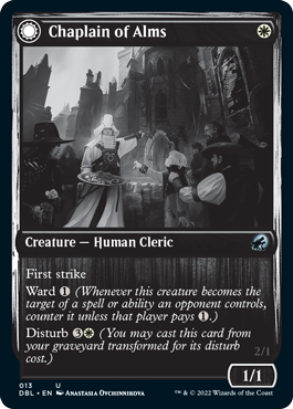 Chaplain of Alms // Chapel Shieldgeist [Innistrad: Double Feature] Foil