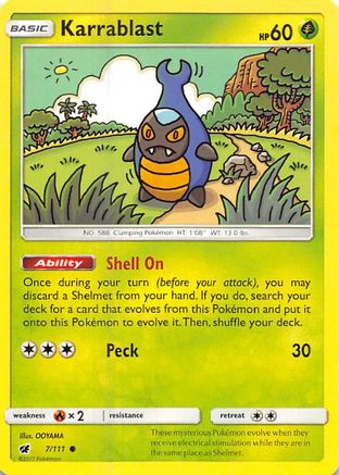 Karrablast (7/111) [Sun & Moon: Crimson Invasion] Reverse Holofoil