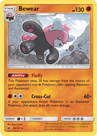 Bewear (56/111) [Sun & Moon: Crimson Invasion] Reverse Holofoil