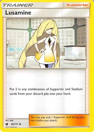 Lusamine (96/111) [Sun & Moon: Crimson Invasion] Reverse Holofoil