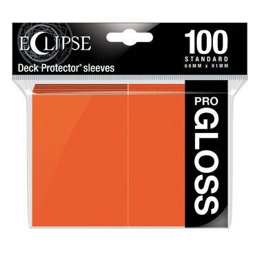 Ultra Pro: Eclipse Gloss Standard Sleeves 100 pack Pumpkin Orange