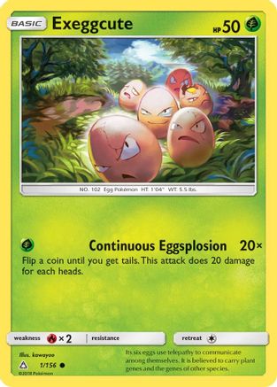Exeggcute (1/156) [Sun & Moon: Ultra Prism] Reverse Holofoil