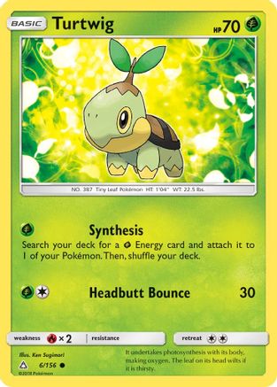 Turtwig (6/156) [Sun & Moon: Ultra Prism] Reverse Holofoil
