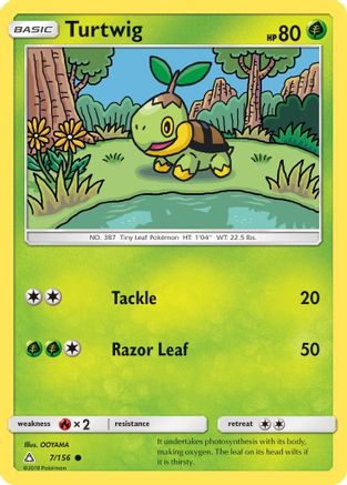Turtwig (7/156) [Sun & Moon: Ultra Prism] Reverse Holofoil